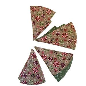 Cloth Napkins Handmade Christmas Reversible Set 4
